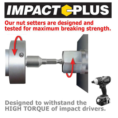 3/8-16 Hanger Bolt Driver For Impact Drivers Beefed Up 10 Pack with tool demonstrating high torque strength