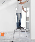 Foldable Aluminum Work Platform 30 by 12 by 20 Inches, Heavy Duty Stool Ladder With 330 Lb Load Capacity, Non Slip Feet, Perfect For painting a wall indoors