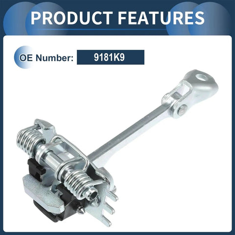 Door Check Strap For Scudo II Van, Heavy Duty Metal Build, Adjustable Opening Angle, Damped Soft Close Mechanism
