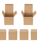 6 Pack Small Business Shipping Boxes Kraft Corrugated Mailers With Strong Compression Resistance And Printable Surfaces For Easy Storage And Mailing Upright Design To Minimize Crushing And Keep Your Packages Looking Pro. open and closed views