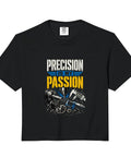 Cool Gauge Square Machinist Gift Vise CNC Tool Tee For Guys Boxy Crop Top Soft Washed Comfy Heavyweight Cotton Beige Men Style Shirt with graphic design.