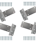 6 Inch Heavy Duty Door Hinges Set With 280 Lbs Capacity, 4 Pack Gate Hinges Including Screws, Durable 0.11 Inch Thick Solid Steel