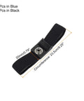 Black wrist strap from 3 Pack ESD Anti Static Wrist Straps Adjustable Antistatic Bracelet Set With Wires And Alligator Clips, 23.5cm circumference.
