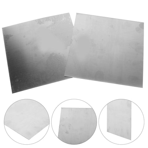 Top Shelf Stainless Steel Square Sheets 2 Pack 15X15X0.08Cm Sleek Mill Finish Solid flat stock displayed with two surfaces visible.
