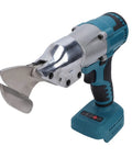 GoWenic Electric Metal Shears With Twist Rotating Head, cordless stainless steel cutting scissors for metal and roofing work.