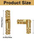 Brass Barrel Hinges 270 Degree Concealed 4 X 20 Mm Pack Of 20 Or 30, shown in open and closed positions with dimensions.