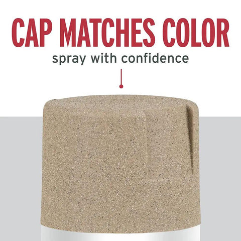 Prime Hella Durable Textured Spray Paint Quick Dry Oil Based Rust Preventer Coating For Wood Metal Concrete And Masonry Weather Resistant Exterior Interior Finish Desert Bisque spray paint cap matching color