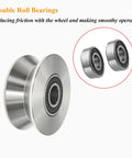 Stainless Steel Sliding Gate Wheel With V Groove For Secure Track Built Tough Heavy Duty Conveyor Rollers Industrial Caster Ball Bearing Pulley