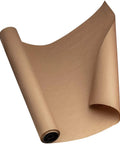 Straight Up Premium Brown Kraft Paper Roll Hella Thick For Rustic Gift Wrapping And Diy Crafts Large Thirty Inches Wide By One Hundred Fifty Feet Long Made In Usa showing a rolled sheet of brown kraft paper.