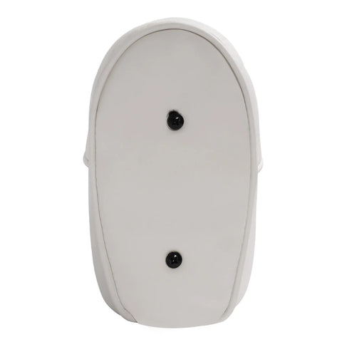 Back view of Replacement Seat Backrest For 8WD159 Swingback Cooler Seat 50 Quart Pontoon Boat Fishing Yacht White Plastic Universal Back Cushion