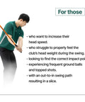 Man demonstrating Golf Swing Trainer Pro Indoor Practice Aid With MAX SPEED Stick