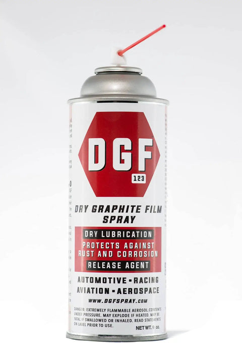 Front view of Your Go To Dry Graphite Film Spray Anticorrosive Lubricant For Metal Surfaces Delivers Long Lasting Rust Protection