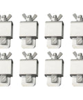 Precision 8 Piece Butt Welding Clamps Set, Adjustable Sheet Metal Locator Tools, Heavy Duty Rust Resistant Galvanized Steel Positioner view from above