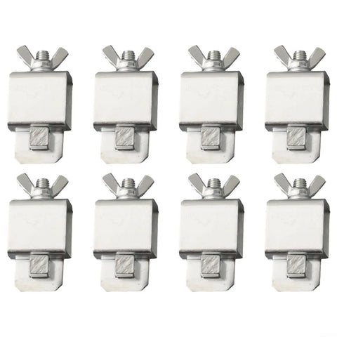 Precision 8 Piece Butt Welding Clamps Set, Adjustable Sheet Metal Locator Tools, Heavy Duty Rust Resistant Galvanized Steel Positioner view from above