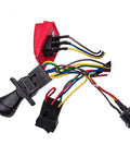 DIY Kids Electric Car Parts Kit with wires, pedal switch, and overload protector for building ride-on toy car.