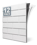 Heavy Duty Acoustic Sound Absorbing Honeycomb Wall Panels That Straight Up Kill Background Noise And Ditch Room Echoes While Insulating Drywall For A Chill Home Setup in 12 pack with white brick finish.