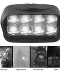 Front view of Ultra Bright Universal Headlight 12V To 100V LED Light for Electric Bikes Motorcycles Trikes with weather conditions