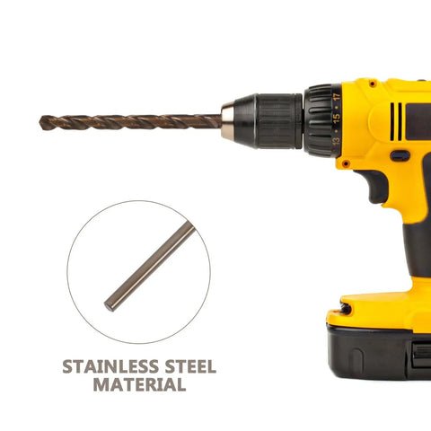 Doitool Heavy Duty Hss Twist Drill Bits Set 10pcs Jobber Bits For Metal Wood Plastic Drilling Straight Shank High Speed Steel Power Tool Kit Accessories stainless steel drill bit in cordless drill