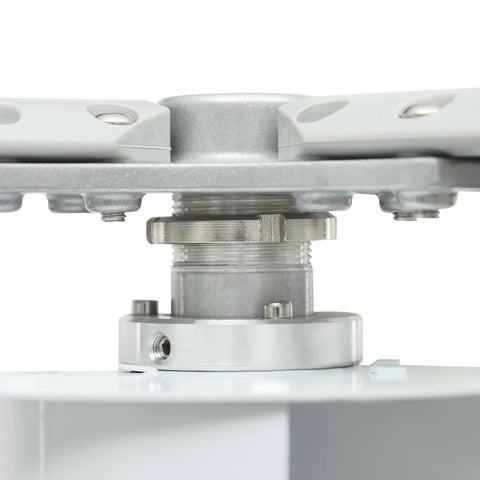 Close-up of Vertical Axis Wind Turbine Kit With Controller And IP67 Protection, 100W 24V showing mounting components.