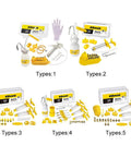 All In One Hydraulic Disc Brake Bleed Kit For Bikes With 12 Oil Filling Joints And Funnel Universal Tool display