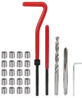 M5 Thread Repair Insert Kit 25 Pieces In Transparent Organizer Box For Common Steel And Non Ferrous Alloys Easy Install