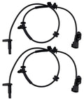 Rock Solid Front Abs Speed Sensor Set For Tesla Model 3 2017 Through 2021, black wire sensors, direct fit for easy installation.