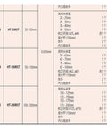 Premium Three Point Internal Aperture Micrometer detailed measurement chart for hole diameters from 20mm to 200mm.
