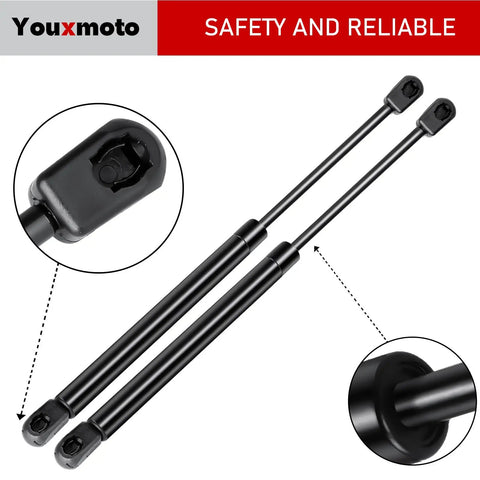 Pair Of 20 Inch Gas Struts 40 Lb Each For RV Side Door And Camper Cabinet Lift Supports Heavy Duty close-up of connectors