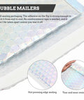 Close-up of Colorful Bubble Mailers Set 20 Pcs 15x20cm Waterproof Padded Envelopes with Self Sealing Adhesive edge