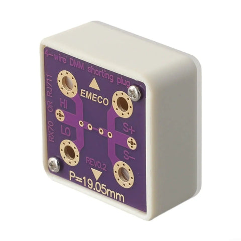 Four Wire Resistance Calibration Short Socket With Gold Plated Banana Terminals And PCB Assembly For Bench Multimeter Accuracy Testing