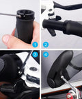 Installation of MTB Handlebar Grips With Soft Gel Inserts For Shock Absorption And Ergonomic Comfort Easy Install Horns