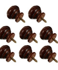 Eight Pack Round Wood Door Knobs For Drawers Wardrobes Cabinets And Closets Easy Install Smooth Finish Boho Vintage Style Handles