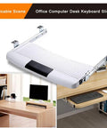 Full Extension Ball Bearing Drawer Runners For Under Desk Keyboard Shelf and Height Adjustable Cabinet Slides