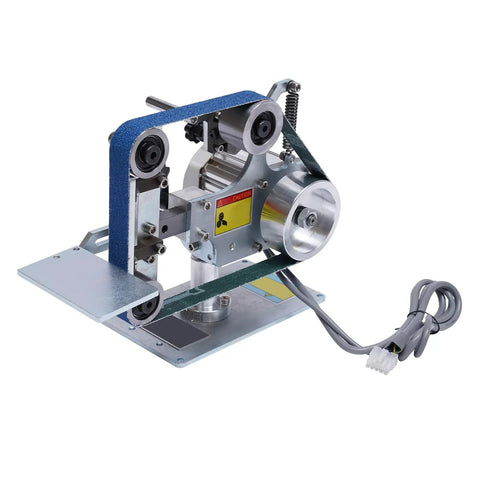 Top Shelf Desktop Belt Sander With Brushless Motor Adjustable Angled Worktable, compact design for woodworking and polishing.