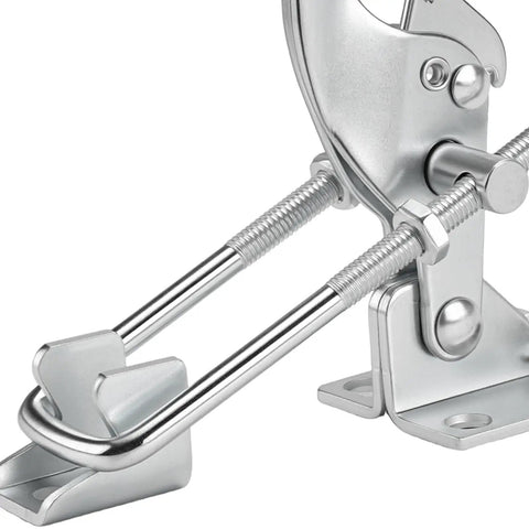 Close-up of 10 Pack Heavy Duty Toggle Latch Clamp 431 Type, 2000 Lbs Holding Capacity, showcasing adjustable cam lever and U-bolt detail.