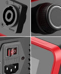 Close-up of Hot Box Induction Dent Repair Tool controls and power switch for paintless auto body work, aluminum build.