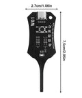 Inductance Tester Type C For Circuit Boards And Motherboards, USB C Inductor Detector, dimensions shown on black device