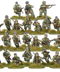 Fallschirmjager German Starter Army For Bolt Action 28mm WWII Tabletop Miniatures featuring 36 painted infantry figures