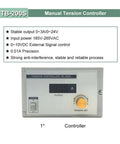 Front view of TB-200S Manual Tension Controller with stable output 0-3A/0-24V and strong anti-interference features.