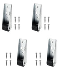 4 Pack Vertical Track Pulley With Screw Mount Sliding Door Repair Casters Built Tough Nylon And Steel Replacement Rollers For Cabinet Bed Shelf Drawer No Fuss Glide System with screws visible