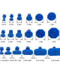 DIY Auto Body Dent Repair Kit With Glue Tabs, various blue plastic sizes for dent removal