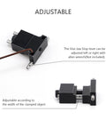 Adjustable Alloy Steel Milling Vise Jaw Stop For CNC Machines, showing adjustment with allen wrench for precise clamping.