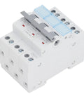 Manual Transfer Switch For 400VAC 63A 3 Pole DIN Rail Mount Isolating Circuit Breaker, IP20 Rated, Flame Retardant Silver