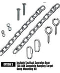 Chains and mounting hardware for Two AR500 Steel Target Torso Gongs For IDPA Practice, Seven Inch By Twelve Inch By Three Eighths Inch