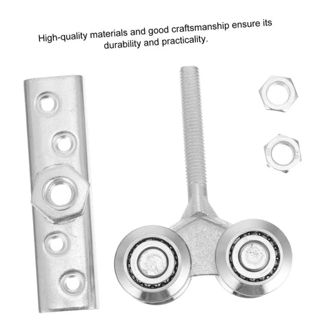 Heavy Duty Sliding Door Track Roller Wheel For Smooth Operation And High Load Capacity Perfect For Industrial Doors Cabinets And Closets Durable Steel Wheel And Track Hardware