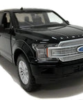 Ford F-150 Limited Crew Cab Diecast Model Truck Black 1:24 Scale Collectible By Motormax 79364 angled front view