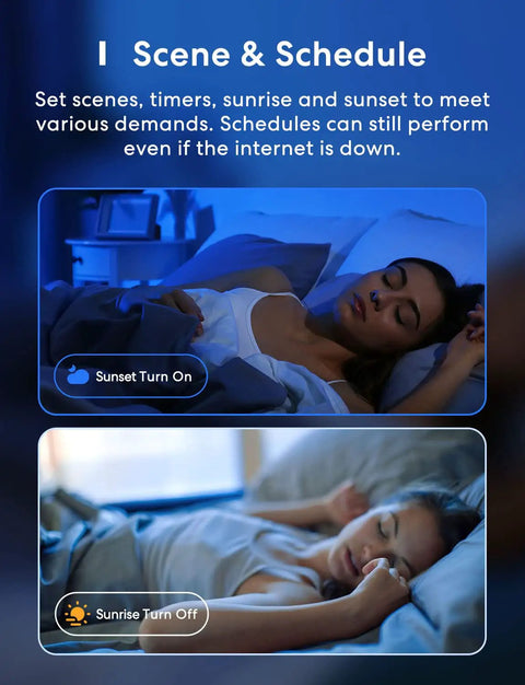 Image of Smart LED Strip Lights, 16.4ft WiFi RGB Color Changing Strip With App Control used as mood lighting in a bedroom.