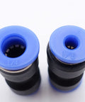 Push To Connect Fitting One Quarter Inch Tube Outer Diameter To One Eighth Inch Tube Outer Diameter Reducer For Pneumatic Air And Water Lines Easy Install Straight Union Two Way Connector Pack Of Five, top view of connectors