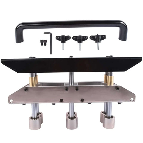 Three Station Edge Roller Bender for metal bending with pro grade heavy duty clamp roller, components displayed