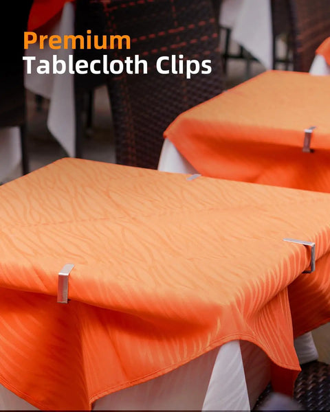 12 Pack Heavy Duty Tablecloth Clips, Stainless Steel Rust Proof Tablecloth Clamps For A Secure Fit On Restaurant Tables